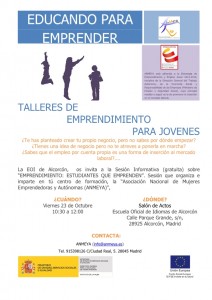 Cartel Escuela Oficial de Idiomas Alcorcón